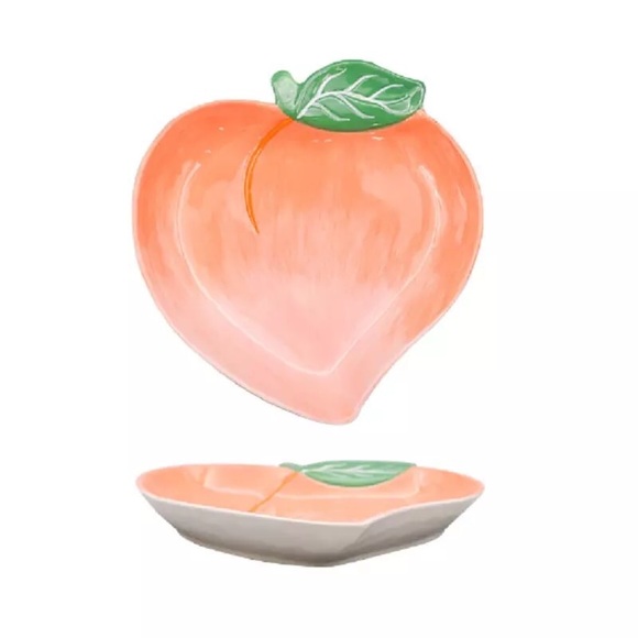 Ceramic dish plate fruit shape avocado peach pomegranate design kitchen … - Picture 3 of 7
